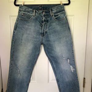 GAP High Rise Straight Crop Jeans